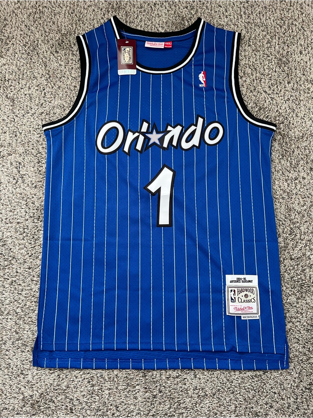 NWT! Penny Hardaway Blue Orlando Magic 94/95 Mitchell & Ness Jersey XL